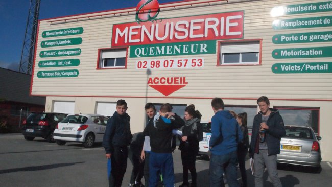 Visite de l'entreprise Quéméneur de Guilers, spécialisée dans les Charpentes - Construction ossature bois - Cloisons sèches et isolation - Menuiseries